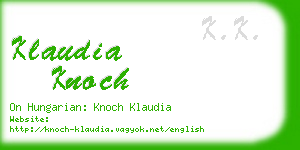 klaudia knoch business card